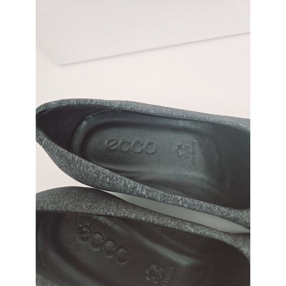 Ecco Felicia Slip On Loafers Black Heather Grey Gray Wedge Shoes Size 36 5 5.5 - Picture 6 of 11